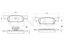 Колодки тормозные диск. передние UNIO BRP-20295