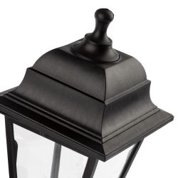 Садово-парковый светильник ЭРА НБУ 04-60-001 черный 4 гранный настенный IP44 Е27 max60Вт