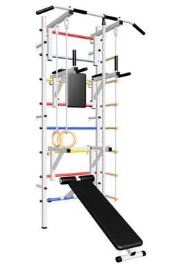 Шведская стенка Sv Sport 508 (Турник стандарт/Брусья/Стойка/Скамья/Канат/Кольца/Лестница)
