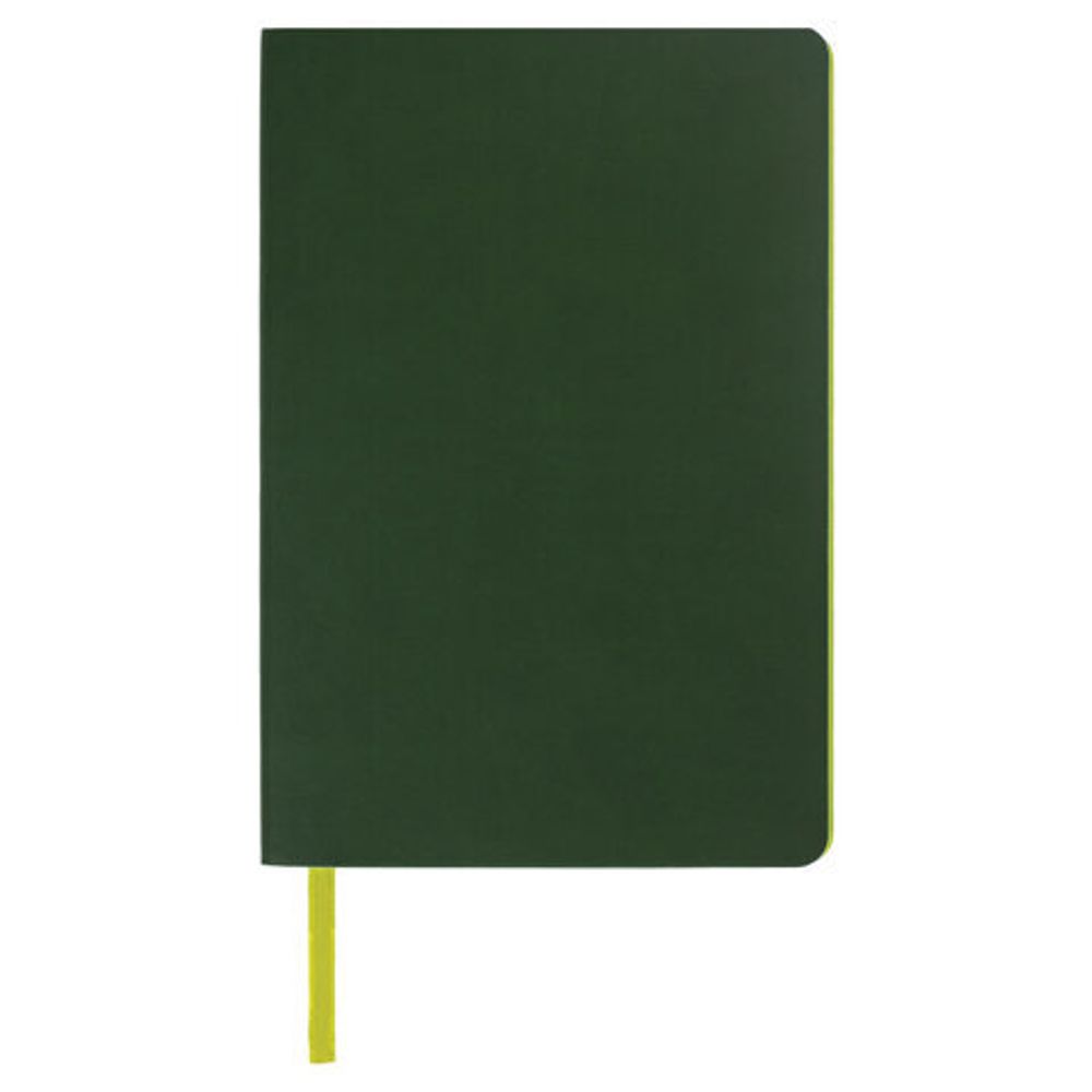 Блокнот в клетку А5 (148x218 мм), 80 л., под кожу темно-зеленый BRAUBERG "Metropolis Mix", 111037