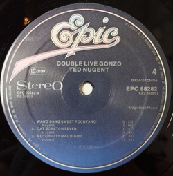Винтажная виниловая пластинка LP Ted Nugent Double Live Gonzo (Holland 1978)