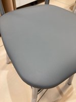 Стул Мажор каркас хром основание экокожа серая