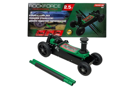 Домкрат гидравлический RF-T830018EMT подкатной 2,5т (h min 155мм.h max 615мм) ROCKFORCE