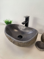 Раковина из речного камня RS-65985 45х34х15 из натурального камня