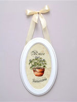 Панно на стену для интерьера в овальной раме набор 3 шт "Прованс" 28,5*18,5 см