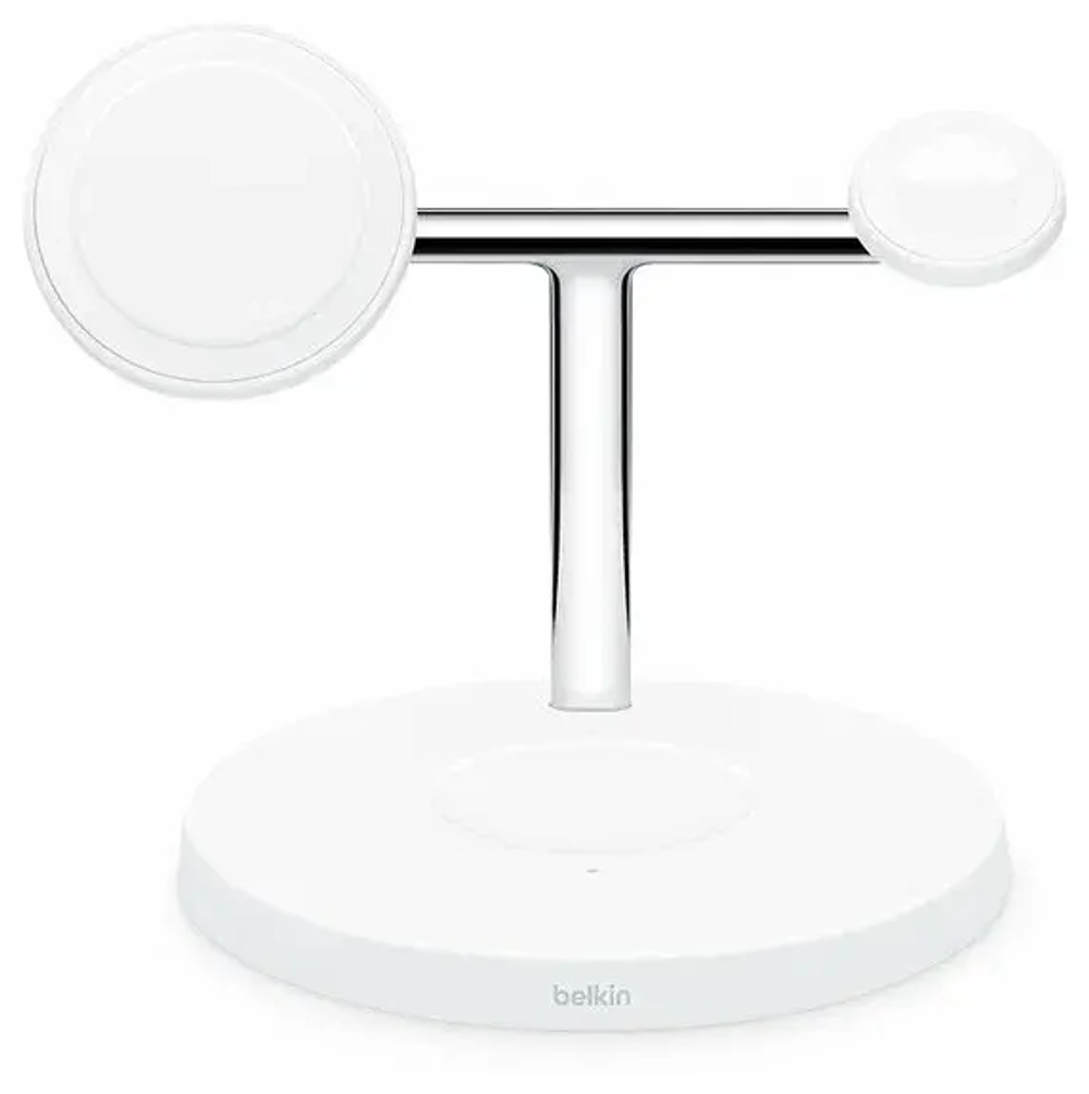 Зарядная станция с поддержкой MagSafe и магнитным креплением для Apple Watch Belkin BoostCharge Pro (WIZ009, EU) Белый | White