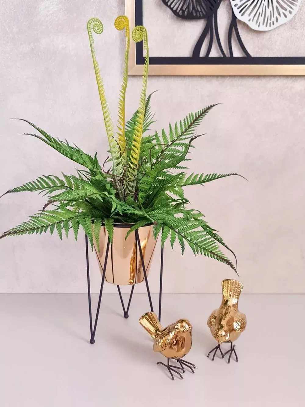 Кашпо металлическое на ножках 19*15,5 см