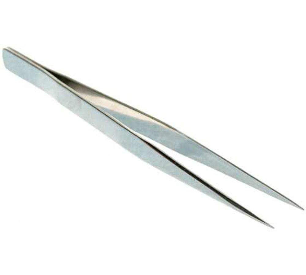 Пинцет ЗУБР д/электроники и точной мех. нерж ст, антимагнит прямой  140 мм