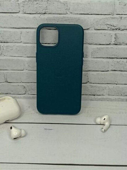 Кожаный чехол Leather Case iPhone 13, Indigo Blue ИНДИГО