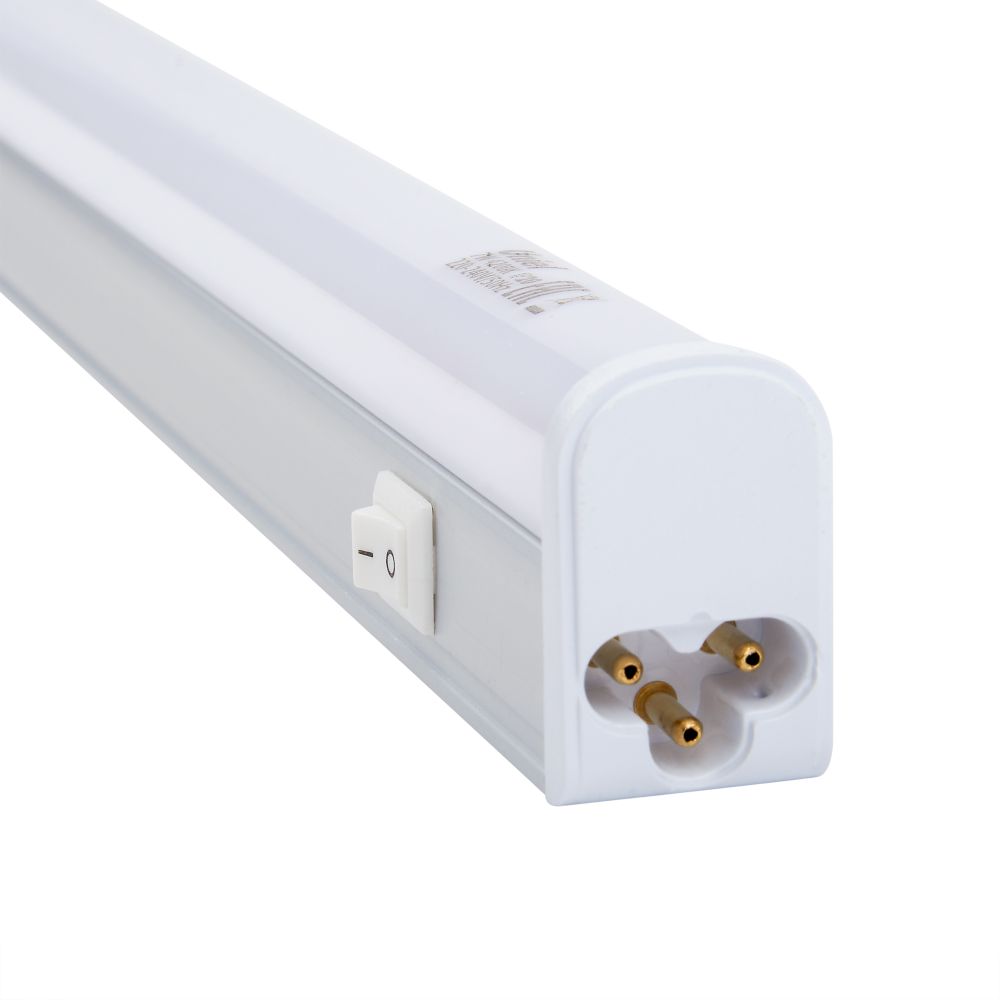 ULI-L02-10W-4200K-SL Светильник линейный светодиодный аналог Т5. Белый свет4200K. 800Lm. Выключатель на корпусе. Серебристый. TM Uniel.