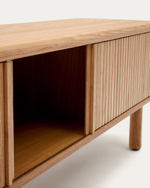 Mailen Тумба под ТВ с 2 дверцами из ясеневого шпона натуральной отделки 200 х 50 см