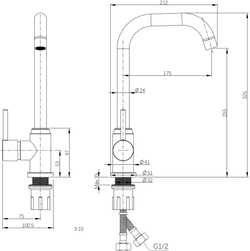 Смеситель для кухни Domaci Ливорно DMC02001CR хром