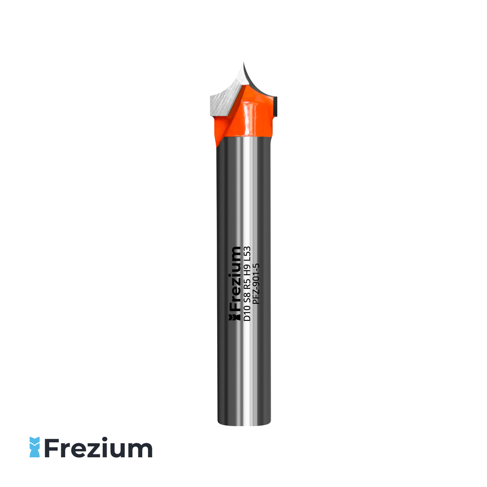 Пазовая фасонная фреза по дереву &quot;Frezium&quot; (10x8x9x53 R5; PFZ-901-5)