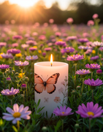 Трансфер переводной - декаль для свечей и гипса бабочки 003 А5