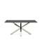 Стол ARYA Argo из матового черного стекла и нержавеющей стали