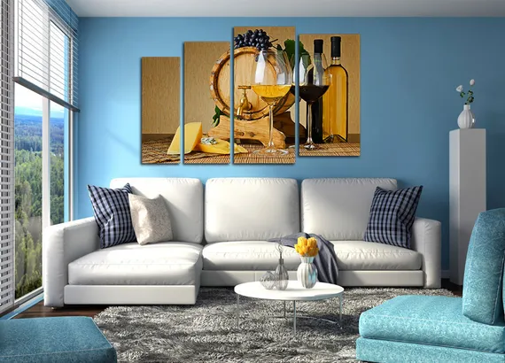 Модульная картина "Бочка с вином"