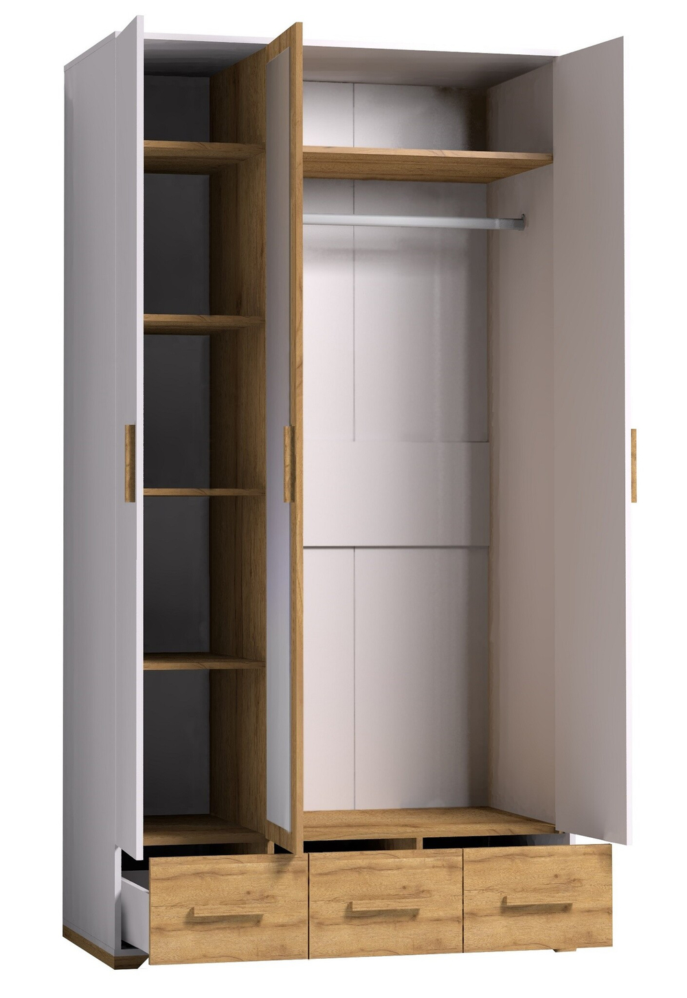 Шкаф для одежды и белья Айрис 444, дуб