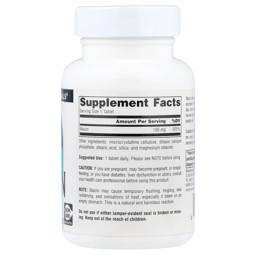 Source Naturals, ниацин, 100 мг, 250 таблеток