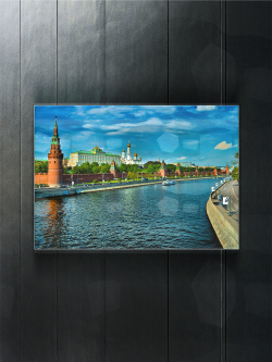 Фото картина на стекле / на стену / в подарок "Москва" 28х40 см. Декор для дома, подарок