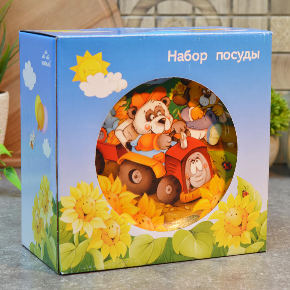 Набор детской посуды 3 предмета "Медвежата" TSET3TB