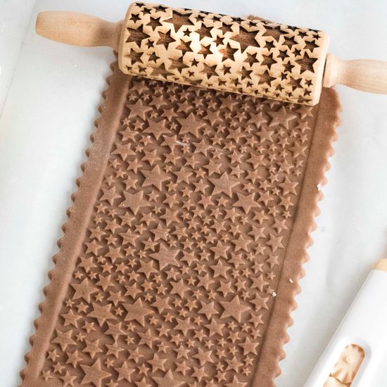 Малая скалка с узором Звездочки