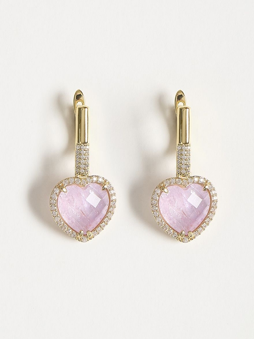 Серьги "Royal Love" Gold c лавандовым аметистом