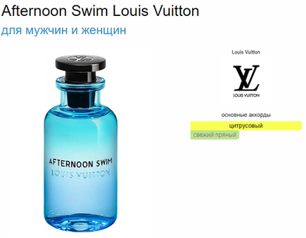 Afternoon Swim Louis Vuitton 100 ml (duty free парфюмерия)