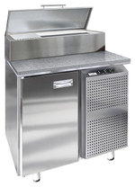 Стол холодильный для пиццы Finist СХСпцг-700-1(1/6) (боковой холодильный агрегат) с гранитной столешницей