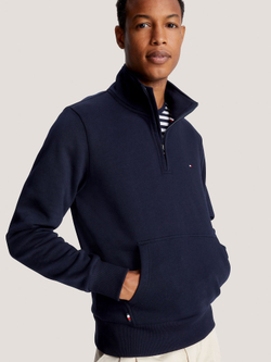 Свитшот Tommy Hilfiger Flag Logo Quater-Zip Navy
