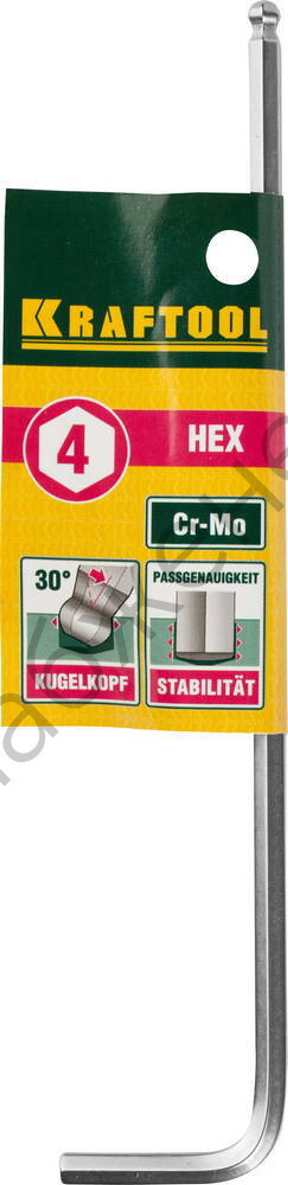 KRAFTOOL Industrie HEX 4, Длинный имбусовый ключ (27437-4)