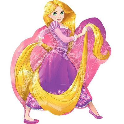 Фольгированная фигура Рапунцель шагающая