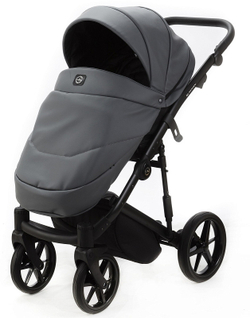 Детская коляска Adamex Mobi Deluxe 2 в 1 M-SA32 (СЕРАЯ КОЖА)