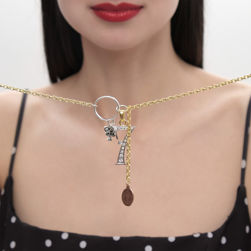 "Везение" подвеска в серебряном покрытии из коллекции "Дримс" от Jenavi с замком карабин