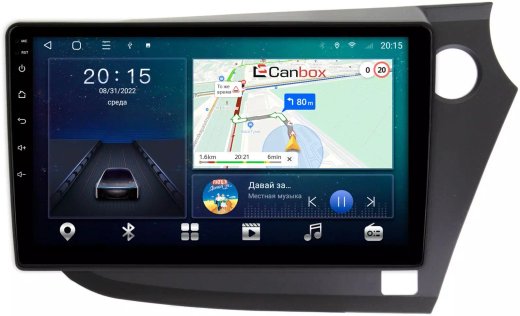 Магнитола для Honda Insight 2 2009-2014 (правый руль) - CanBox 9-304 Android 10, 8-ядер, SIM-слот