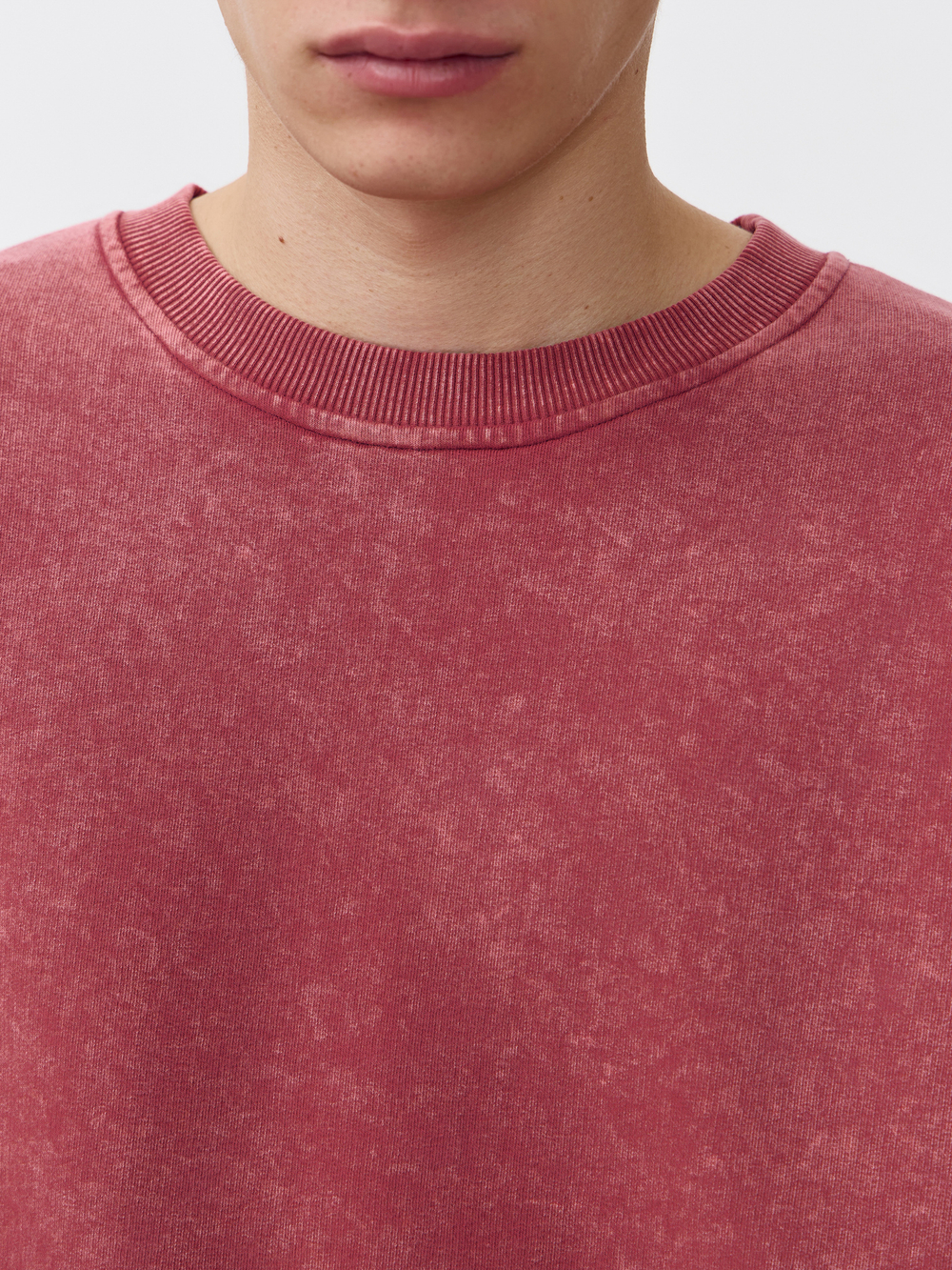 Cвитшот garment dyed (бордовый)