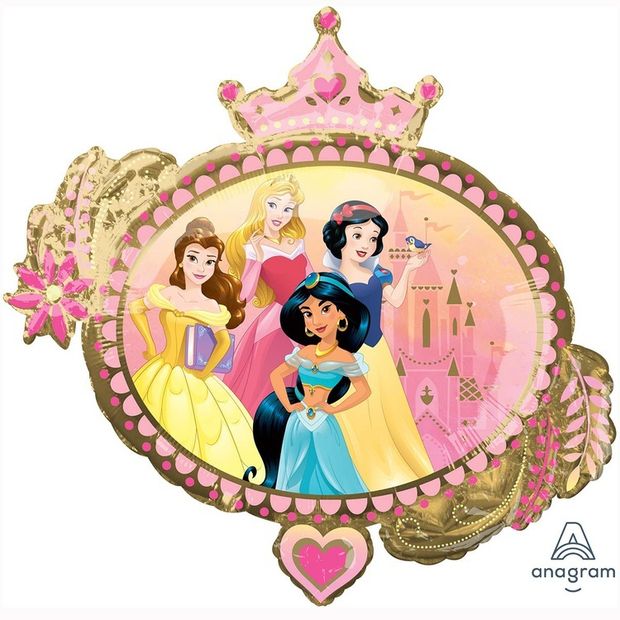 AN Шар фигура "Принцессы Диснея" 34"/86 см х 32"/81 см(БГ-)