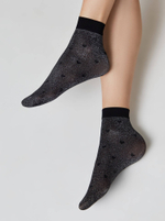 CONTE FANTASY Сияющие носки с объемными рисунками «Hearts»