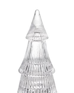 Подсвечник стеклянный с крышкой 15.8см Rasteli Рождественская Ель