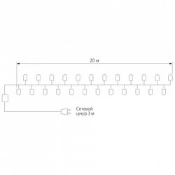 Гирлянда Нить Eurosvet 400-102 400-102 белый