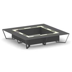 Steel Meet Стол переговорный квадратный KM-PR.B.SP-20K2 Антрацит/Ваниль Глянец/Металл Черный 4000*40