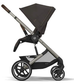 Коляска Cybex Balios S Lux TPE complete Aton B2 Bay Blue 3 в 1 Chocolate Brown с дождевиками