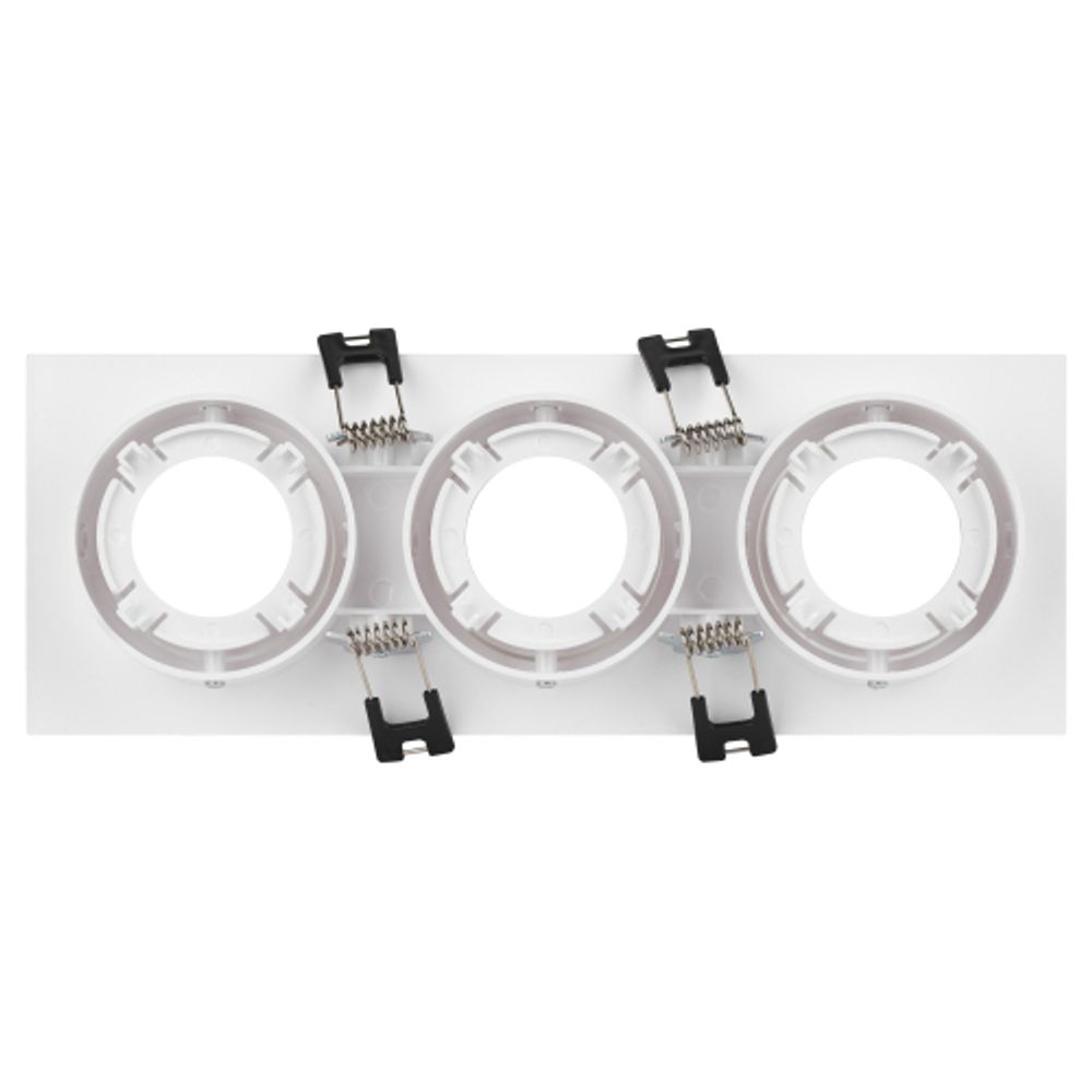 Светильник встраиваемый декоративный ЭРА KL90-3 WH под лампу MR16 GU5.3 белый пластиковый | Декоративные встраиваемые светильники