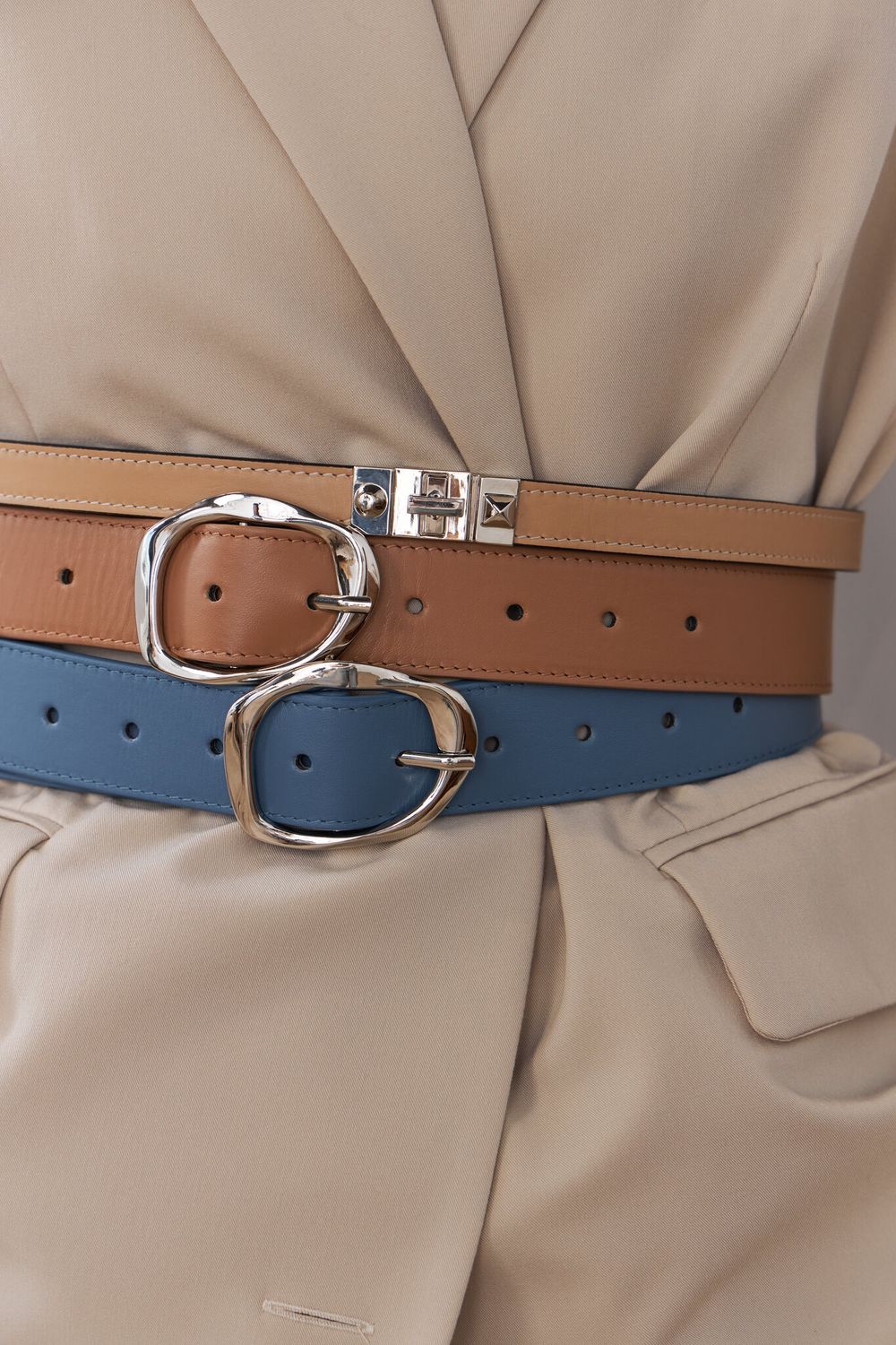 БАЗОВЫЙ РЕМЕНЬ С МЯТОЙ ПРЯЖКОЙ NUDE