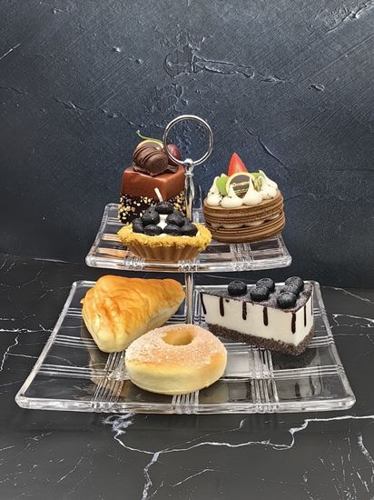 Блюдо этажерка 2-х ярусная, квадратная