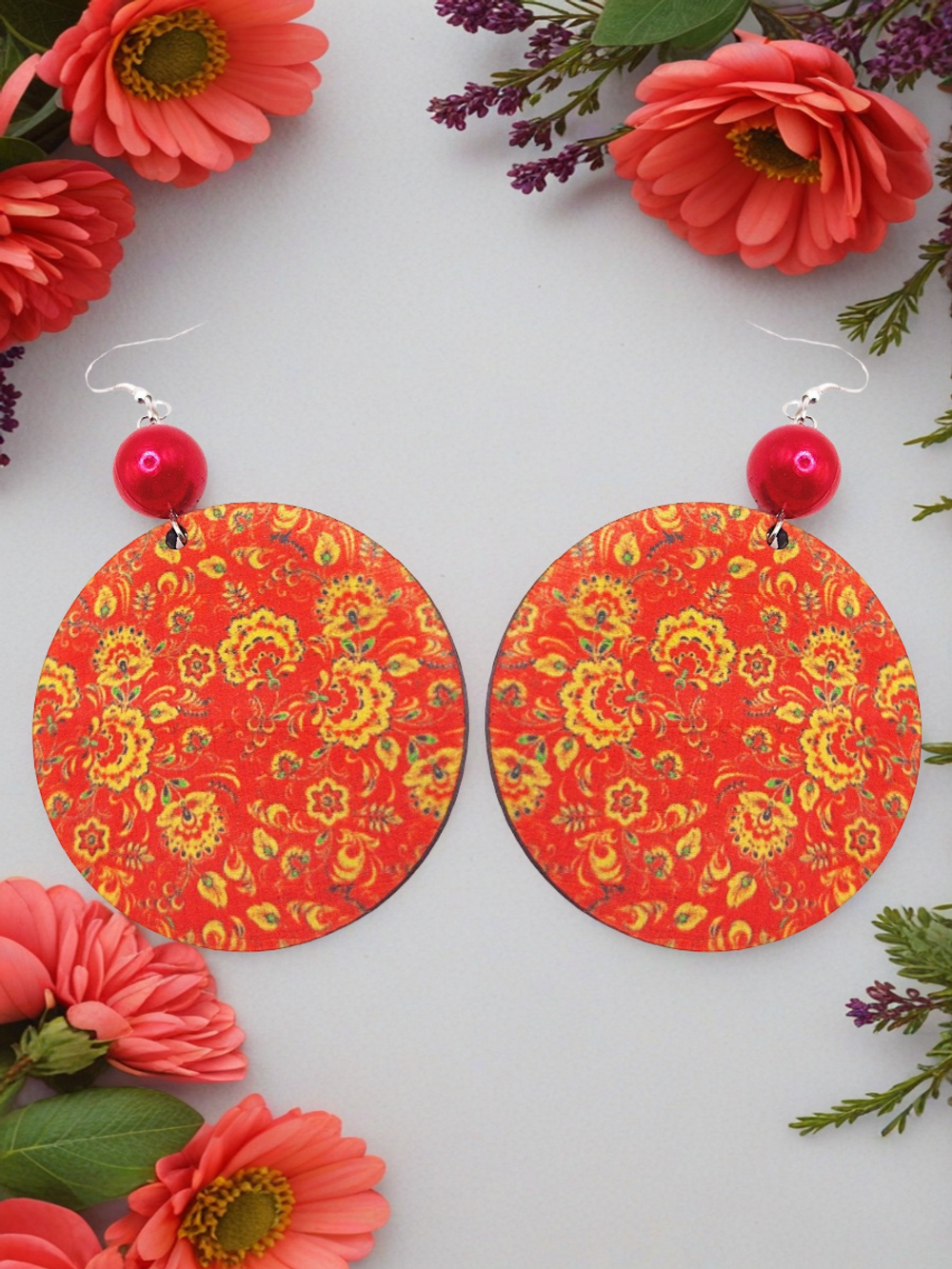 Серьги Хохлома