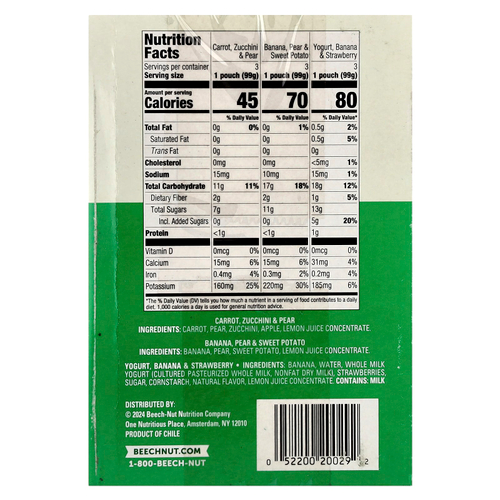 Beech-Nut, Favorite Flavors, для детей от 6 месяцев и старше, 9 пакетиков, 99 г (3,5 унции)