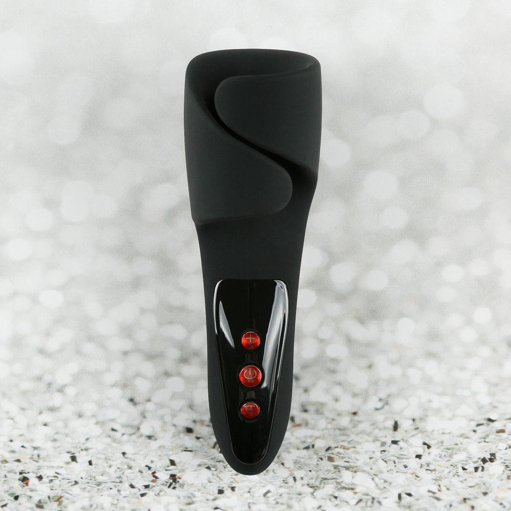 Черный вибромастурбатор с пульсацией Apollo (Цвет: черный)