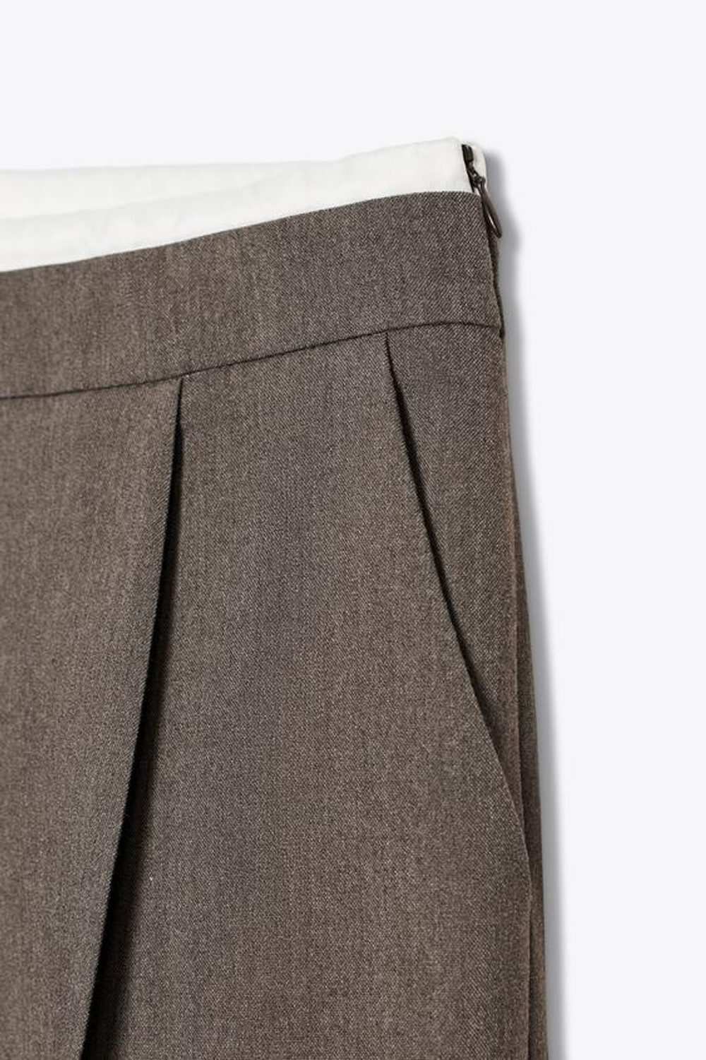 ZARA БРЮКИ С ШИРОКИМ ДВОЙНЫМ ПОЯСОМ, МОККО