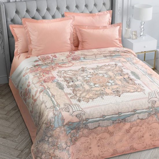 Двуспальный с европростыней комплект постельного белья Триумф фантазии сатин