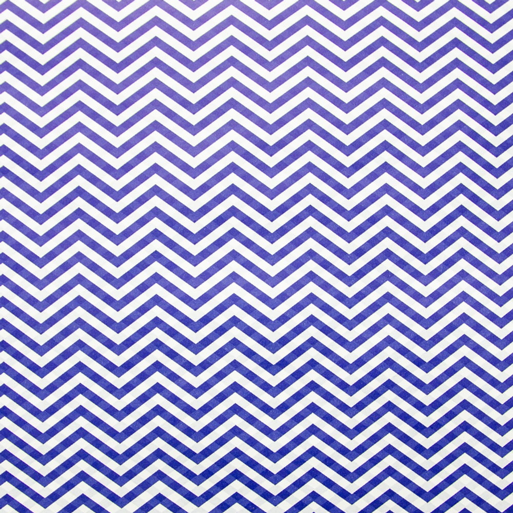 Упаковочная бумага, Крафт 70гр (0,5*10 м) Зигзаги, Синий, 1 шт.